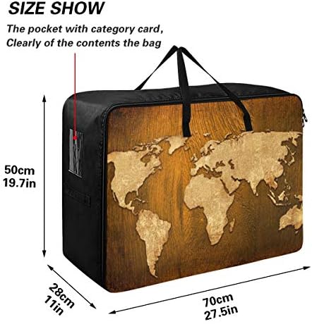 N/ А Торба За Складирање Облека Под Креветот За Ватенка - Голем Капацитет Светска Мапа Гроздобер Уметнички Дела Организатори