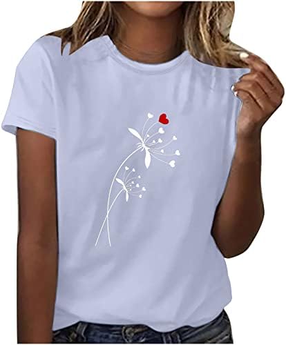 Врвна маица за дами есен лето 2023 облека мода моден краток ракав екипаж памук графички салон маичка 36 36