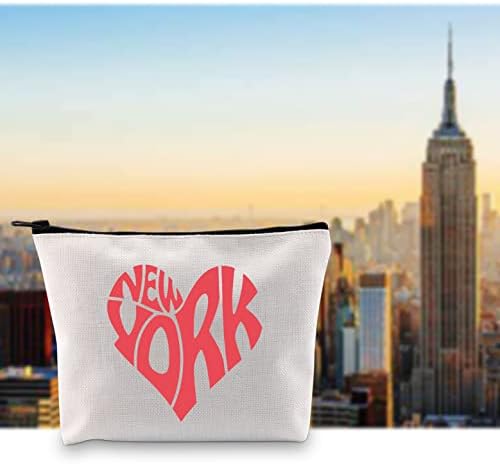 G2tup Њујорк Љубовник Подарок Њујорк Срце Шминка торба Сакам Њујорк Козметичка Торба ЊУЈОРК Љубовник Подарок Њујорк Сувенир
