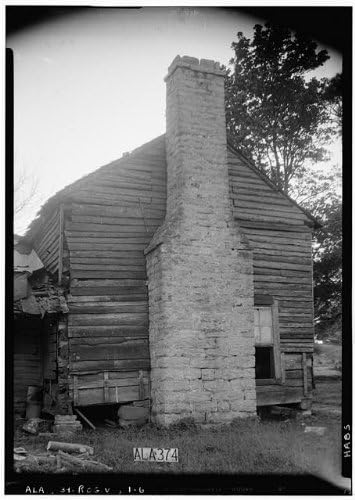 Фотографија на историски производи: Лог на куќа Адам Вејвер, автопат во САД 72, Роџерсвил, округот Лаудердејл, Алабама, Хабс,