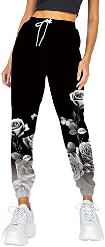 Womenенски високи половини џемпери спортски панталони тренингот атлетски салон џогери панталони со џебови