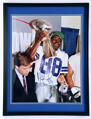 Мајкл Ирвин потпиша врамен 18x24 Фото дисплеј JSA Cowboys Super Bowl - Autographed NFL фотографии