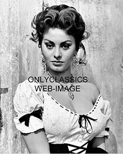 Само класика 1955 секси разголена убавина Софија Лорен 8x10 Фото италијанска актерка Pinup Cheesecake