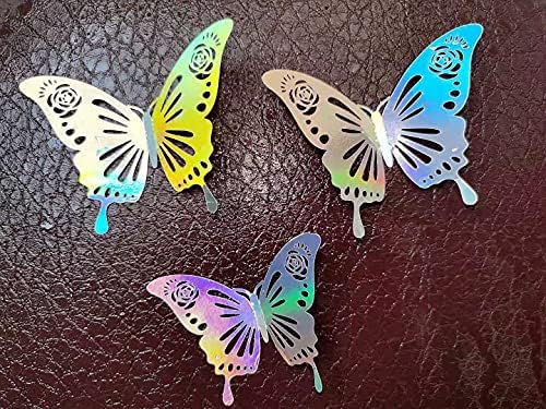 36 ПАРЧИЊА Шупливи Тродимензионални Налепници За Ѕид Од Пеперутка Во Боја, Блузи За Торта од Пеперутки, Декорација на Пеперутки