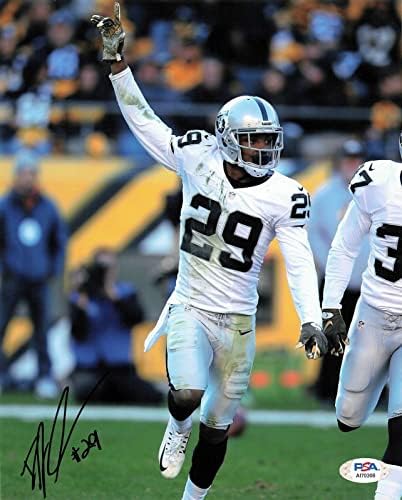 Дејвид Амерсон потпиша 8х10 Фото PSA/DNA Oakland Raiders Autographed - Autographed NFL фотографии