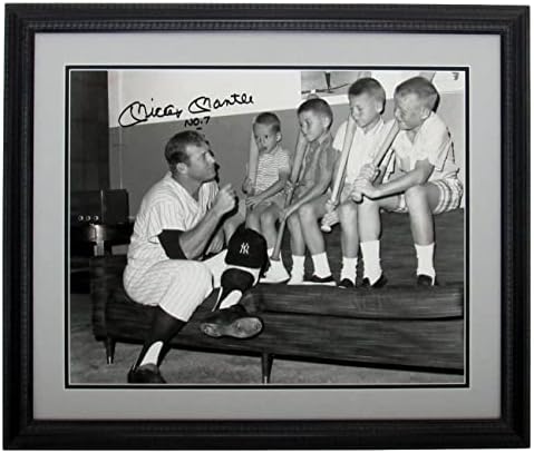 Мики Мантл со синови Јанкис потпишан/Автоматски 16x20 Фото Рамка JSA 150101 - Автограмирани фотографии од MLB