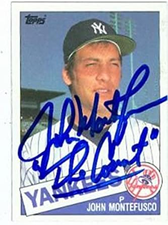 Складиште за автограми 585516 Autoон Монтефуско Автограмирана бејзбол картичка - Yorkујорк Јанкис 1985 Топпс - бр.301 го испишал