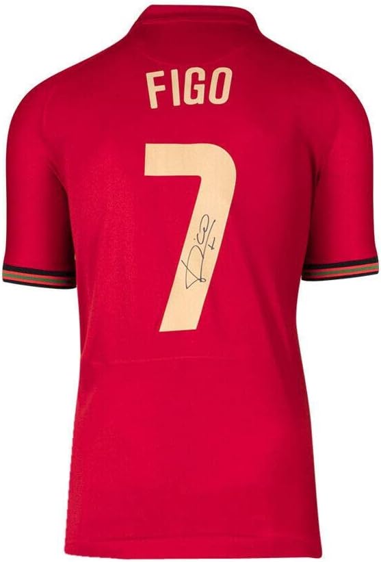Луис Фиго Ја Потпиша Португалската Кошула-2020-2021, Дрес Со Автограм Број 7-Фудбалски Дресови Со Автограм