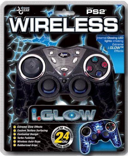 PlayStation 2 безжичен контролер на Iglow црно