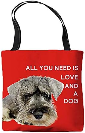Сè што ви треба е loveубов и торба за кучиња со кучиња Schnauzer Design