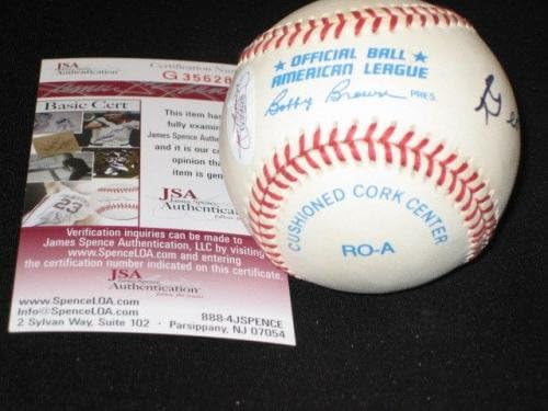 Georgeорџ Гил Браунс потпиша автограмиран автентичен суров бејзбол ЈСА - автограмирани бејзбол