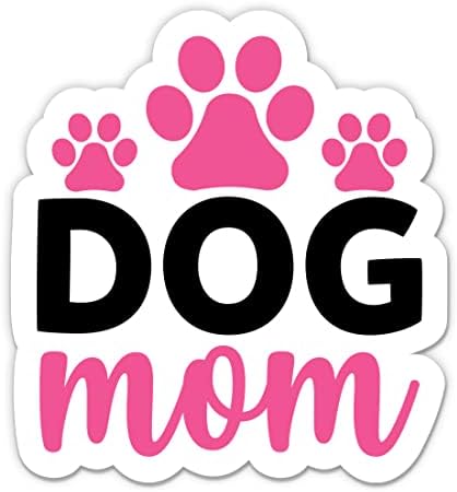 Куче мама шепи розова налепница - 3 налепница за лаптоп - водоотпорен винил за автомобил, телефон, шише со вода - кучиња мама