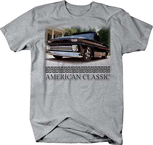 Американски класичен мускулен автомобил C10 Black & Chrome Truck 1960-66 маица за мажи