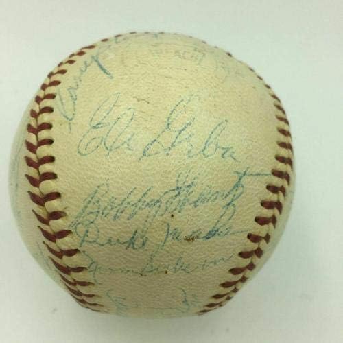 1959 Тимот на Yorkујорк Јанкис потпиша бејзбол Мики Мантл Јоги Бера ЈСА Коа - Автограм Бејзбол