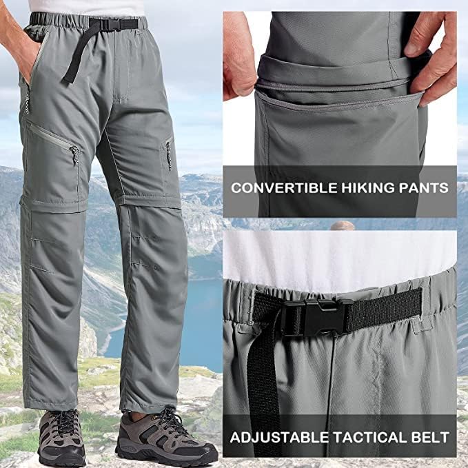Century Star Convertible пешачки панталони за мажи риболов лесен, бргу сув карго работен панталони на отворено тактички панталони