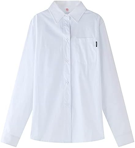 Девојче за копче за блуза носат кошули формални бебиња врвови деца момчиња, хлидер бели момчиња врвови 4 години момче кошула