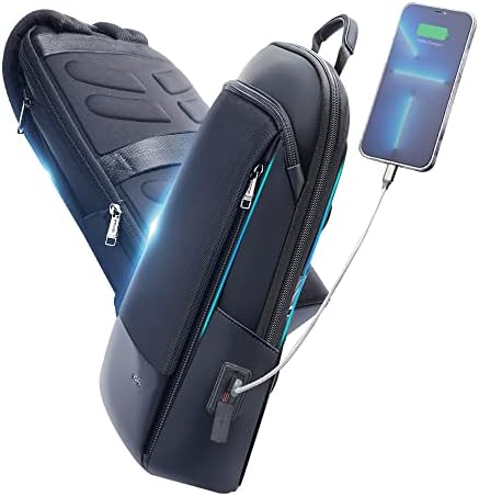 Бопаи Тенок Ранец За Лаптоп 15-15, 6 инчен USB Ранец ЗА Полнење За Мажи Отпорен На Вода Колеџ Ранец За Лаптоп Канцеларија Ранец