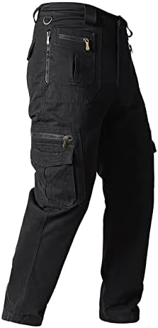 Зефотим карго мотоцикл панталони мажи тенок вклопат обични модни тактички салон тренингот за пешачење панталони повеќе џебови
