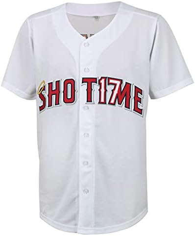 Shoot17me машки шут 17 отани бејзбол дрес везење хипстер хип хоп кошули со една големина поголема