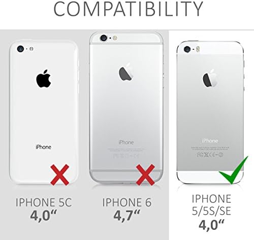kwmobile Tpu Силиконски Случај Компатибилен Со Apple iPhone SE / iPhone 5 / iPhone 5S-Случај Тенок Телефон Покритие Со Мека Завршница-Црна Мат