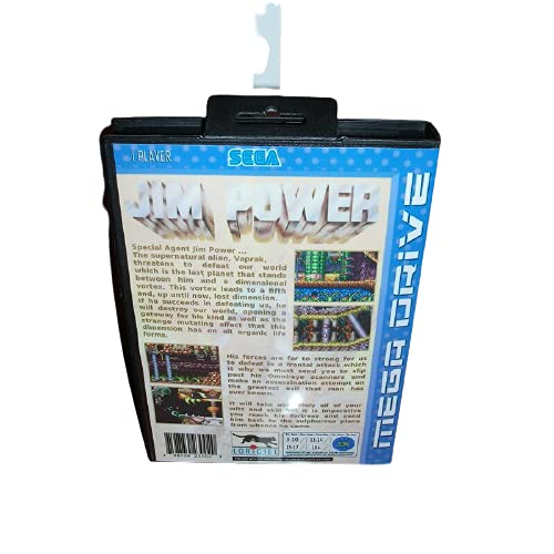 Адити Jimим Пауер Еу Корица со кутија и прирачник за Sega Megadrive Genesis Video Game Console 16 bit MD картичка