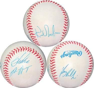 Кирк гибсон потпиша Роал Официјална Американска Лига Бејзбол +3 сигс-многу мала дамка-ЈСА Холо #ЕЕ62978-Бејзбол Со Автограм