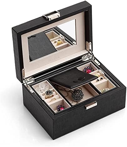Џхсј Кутија За Накит Со Контејнери За Накит Со Кутија За Складирање Накит Со Огледало
