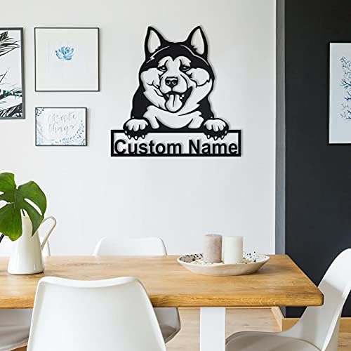 Персонализиран Акита Ину Куче Метален Знак Уметност | Прилагодено Акита Ину Куче Метален Знак | Животно Смешен Подарок За Миленичиња