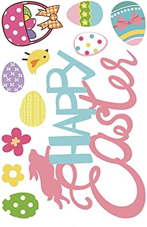 Велигденски налепници на Велигденски јајца Симпатични цртани филмови wallидни налепници Велигденска декорација Статични налепници