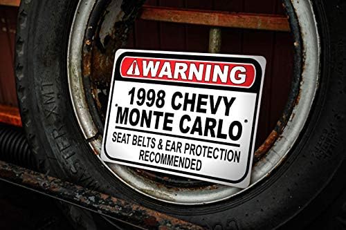 1998 98 Чеви Монте Карло Безбедносен Појас Препорача Брз Автомобилски Знак, Знак За Метална Гаража, Ѕиден Декор, Знак ЗА Гм
