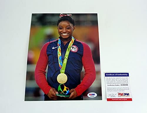 Олимпијадата Симон Билс потпиша автограм 8x10 Фото PSA/DNA COA 1