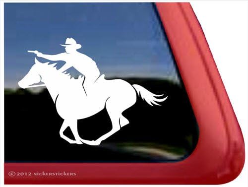 Монтирана пукање со машки возачи на коњички приколка со винил прозорец налепница