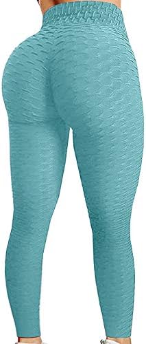 Sinzelimin јога панталони женски високи половини плус големина на стомак контрола 4-насочен хеланки за легирање на тренингот