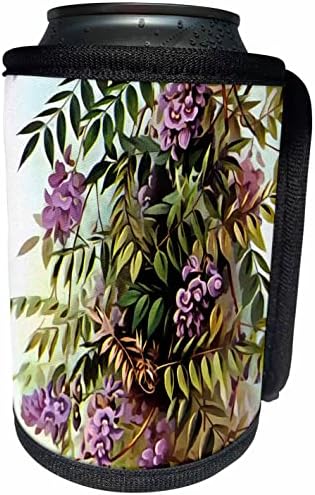 3Drose Wisteria Frutescens Botanical Art Painting - може да се лади обвивка за шише