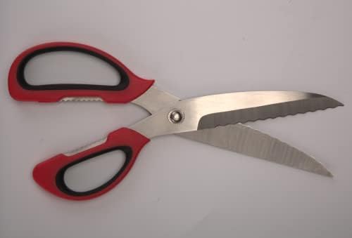 Ножици на бранови на кујнски ножици - повеќенаменски ножици на тешки работи - Ултра остри премиум ножици за комунални услуги