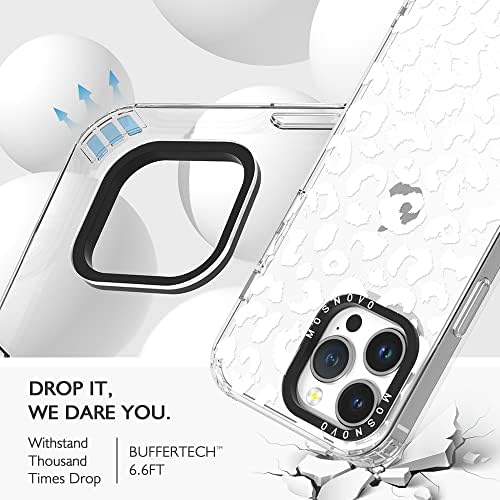 MOSNOVO Компатибилен со Iphone 14 Pro Max Случај, [Buffertech ® 6.6 ft Пад Влијание] [Анти Излупете Технологија] Јасно Tpu Браник