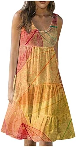 Boho фустани за жени цветни печати o вратот на линијата фустан сундес гроздобер опуштено фустани за жени за жени