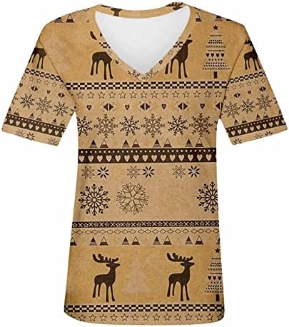 Ацтек геометриска маица за печатење жени v вратот со кратки ракави кошула обична лабава удобност лесен ретро етнотички врвови