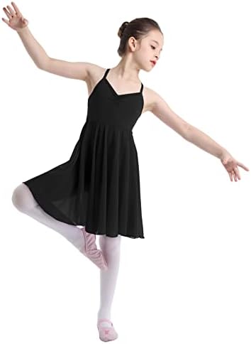 Девојки за деца Дуореми, кои се вкрстуваат назад Камизол Леотард балет Туту фустан модерен танц фустан Лирски танцувачка облека