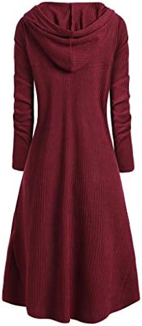 Fragarn женска задебелена јакна Maseенски моден качулка плус големина гроздобер наметка со високи врвови на блуза со џемпери