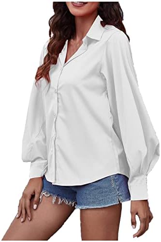 Women'sенски врвен шарен печатен печатен единечен кошула со долги ракави врвот удобна кошула со долг ракав со џебови врвови
