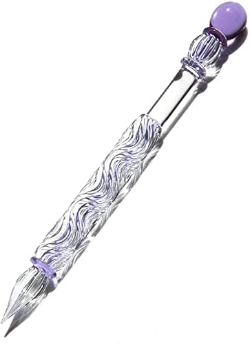Број72 Рачно изработено стакло натопи Пенка Кристал Спирален врв Мазен цилиндрично магично стапче за магично стапче за пишување цртање со потпис стакло пенкало MW202