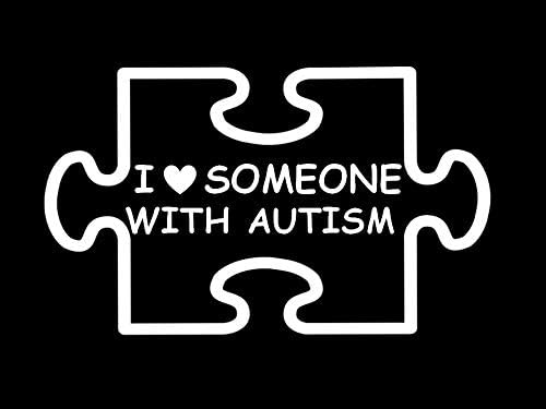 Дизајн на стабилноста сакам некој со аутизам 6,5 винил налепница декларација *h61 свесност loveубов поддршка едуцирајте ги мамичките