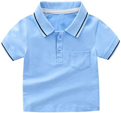 Облека за џентлменски ракав кратка маица маица момче врвови дете бебе цврсти момчиња врвови момчиња кошули 14 16
