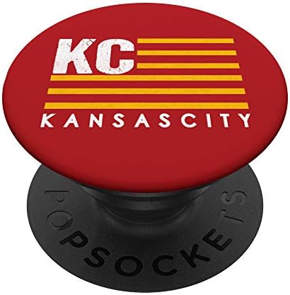 KC Red & Yellow Kansas City USA Flag KC Red American Flag KC PopSockets Swappable PopGrip