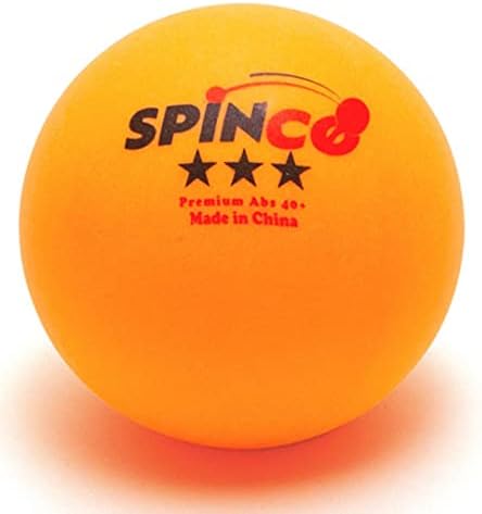24 пакувања Спинко пинг Понг топки | Топки со 3-starвездички топки | 40+ АБС тренинг или топки за конкуренција | 12 бело | 12