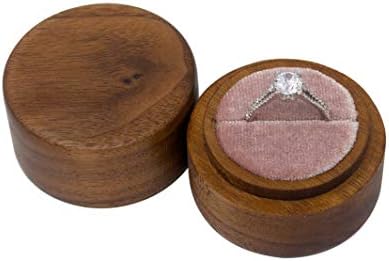 Беатрикс &засилувач; лука Природно дрво диви љубов прстен кутија со кадифе внатрешни работи || за предлог, ангажман, свадба