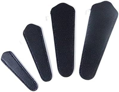 Scissorfobz Дизајнерски ножици за заштитни обвивки- 4 парчиња разновидни големини Пакет- црни микро-хексагони- S93