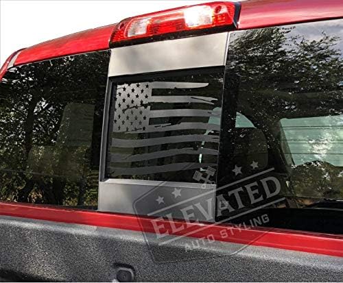 Зголемен автоматски стил - Задниот среден прозорец Американско знаме одговара на Chevy Silverado GMC Sierra 2019-2022