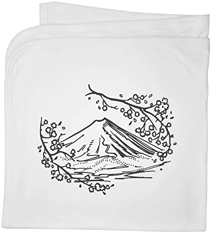 Azeeda 'Mount Fuji' памучно бебе ќебе/шал